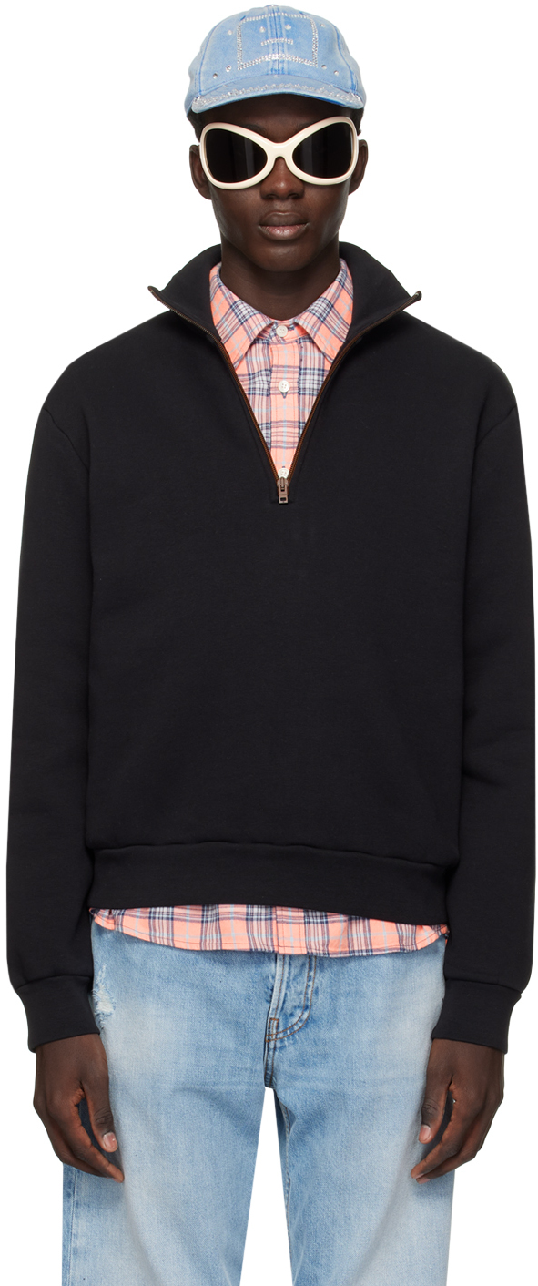 Black Zip Sweater by Acne Studios on Sale