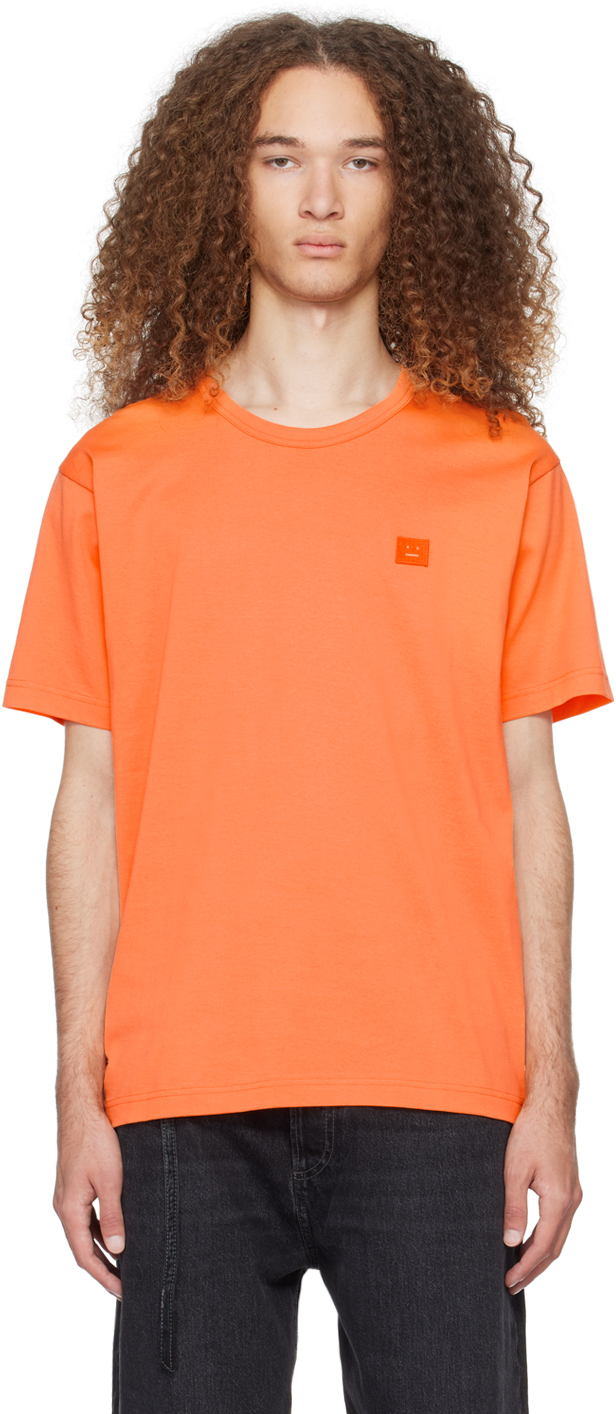 Acne Studios Orange Patch T-shirt In Ac1 Mandarin Orange
