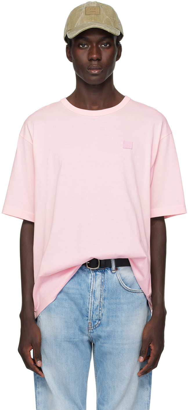 Acne Studios Pink Crew Neck T-shirt In Ad4 Light Pink