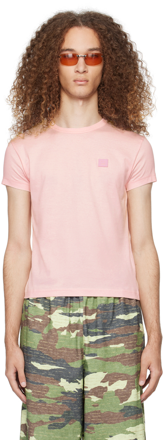 Acne Studios Pink Patch T-shirt In Ad4 Light Pink
