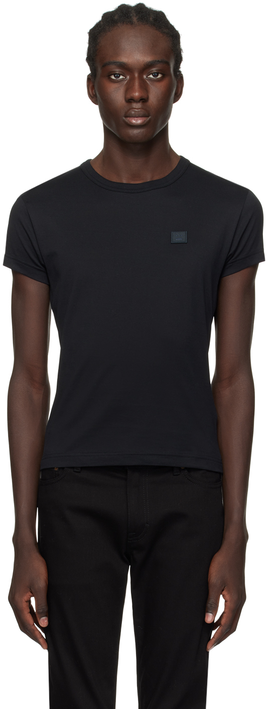 Acne Studios: Black Fitted T-Shirt | SSENSE