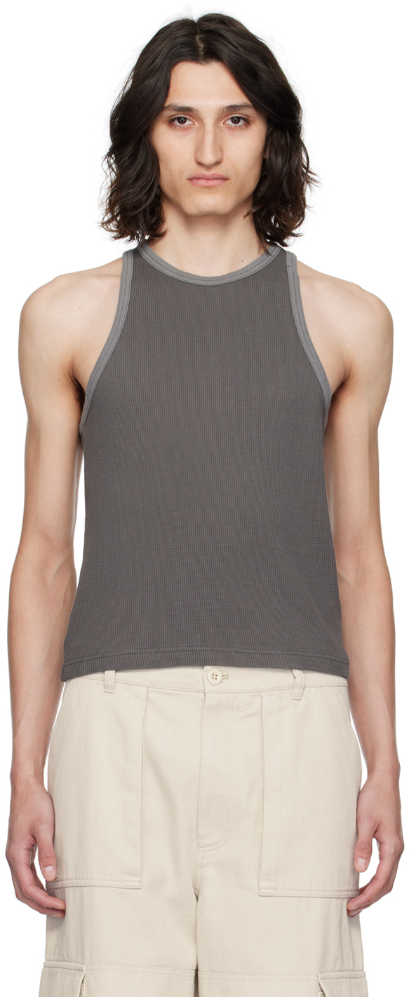 Gray Garment-Dyed Tank Top