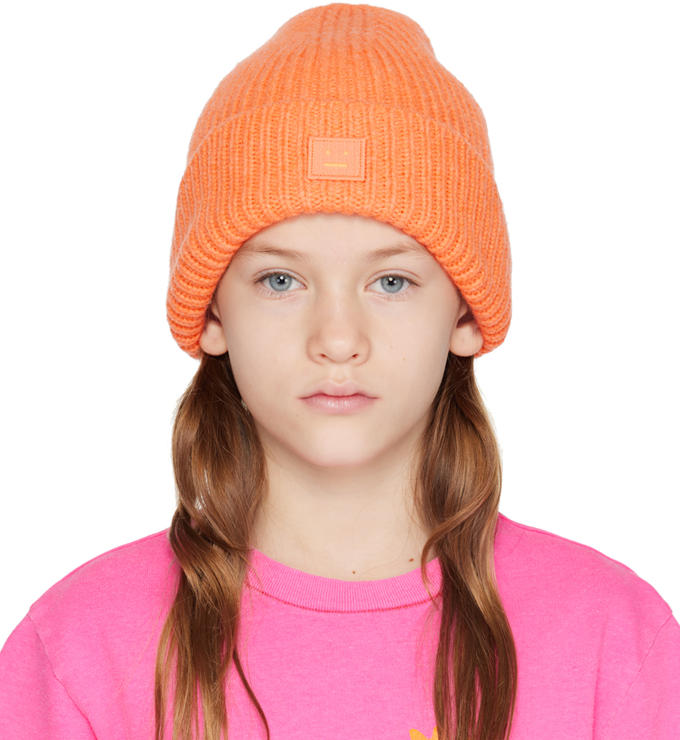 Marc Jacobs Kids colour-block knitted beanie - Orange