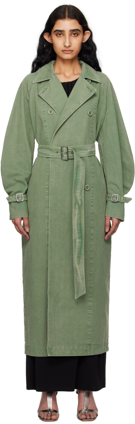 Green Corfu Trench Coat