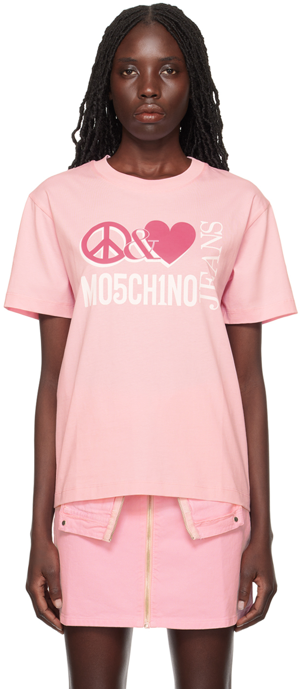 Pink 'Peace & Love' T-Shirt