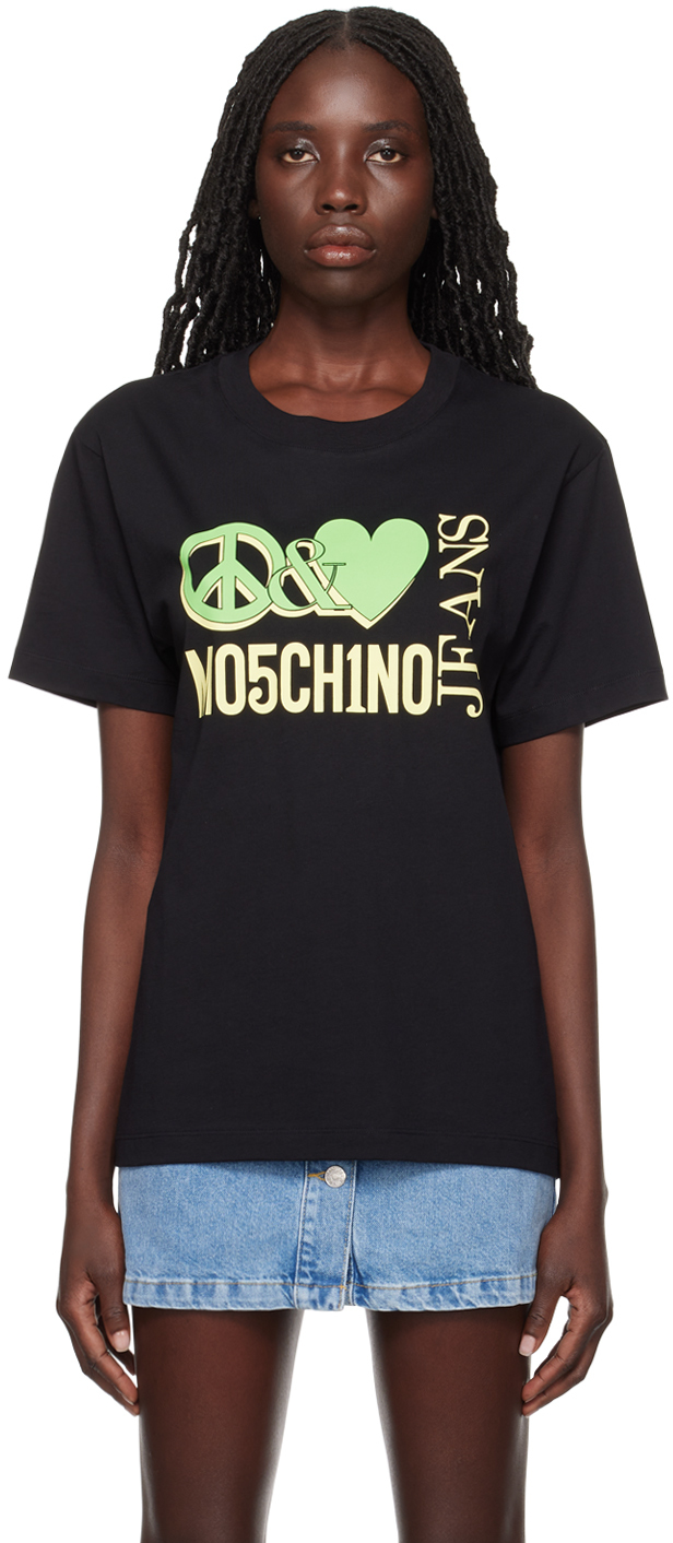 Black 'Peace & Love' T-Shirt