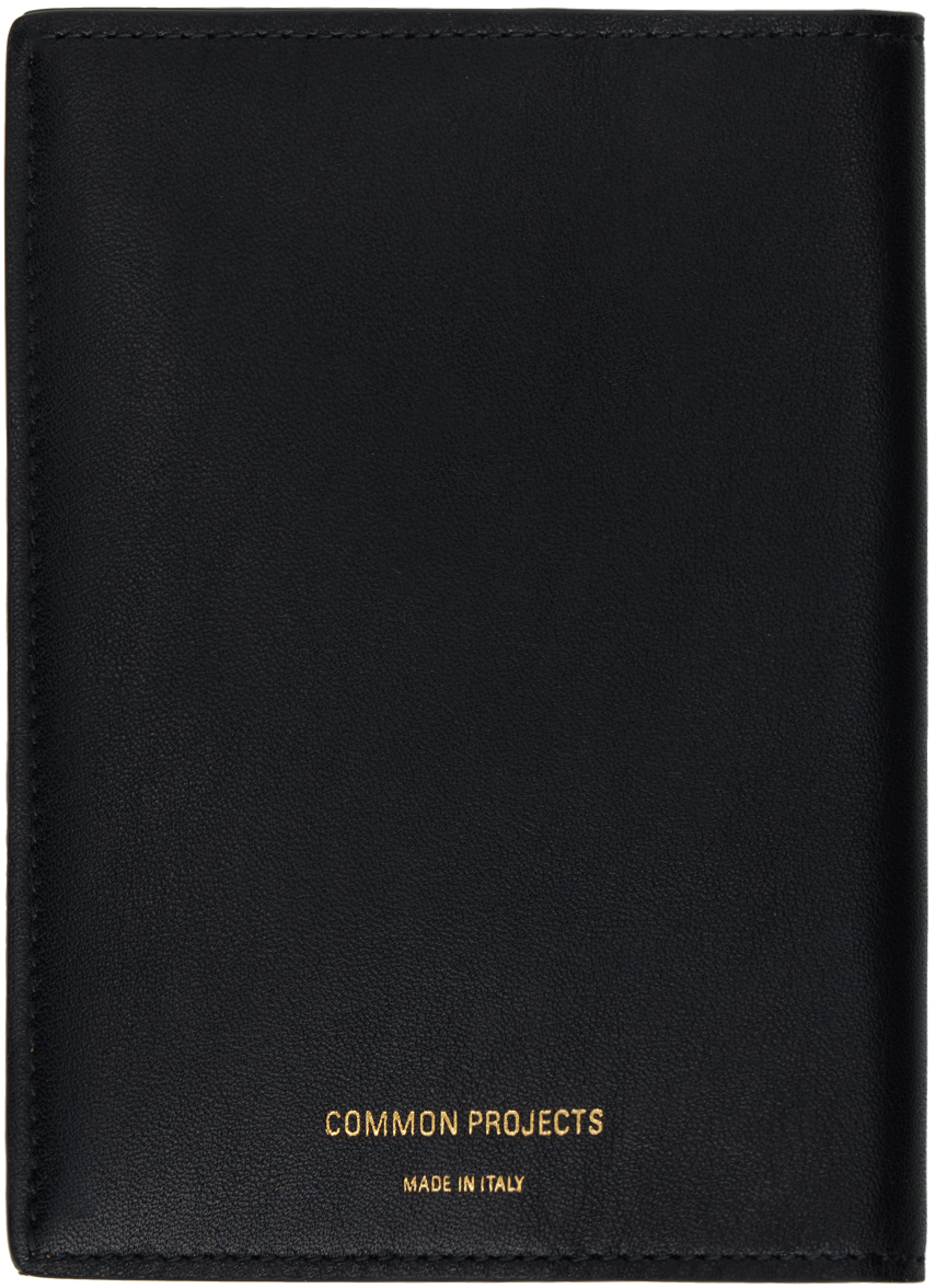 Shop Common Projects Black Folio Passport Holder In 7547 Black