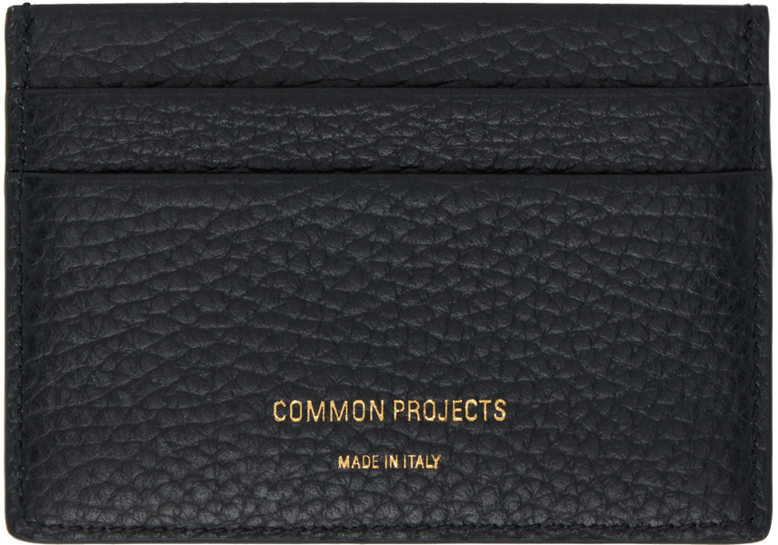 Shop Common Projects Black Multi Card Holder In 7001 Black Textured