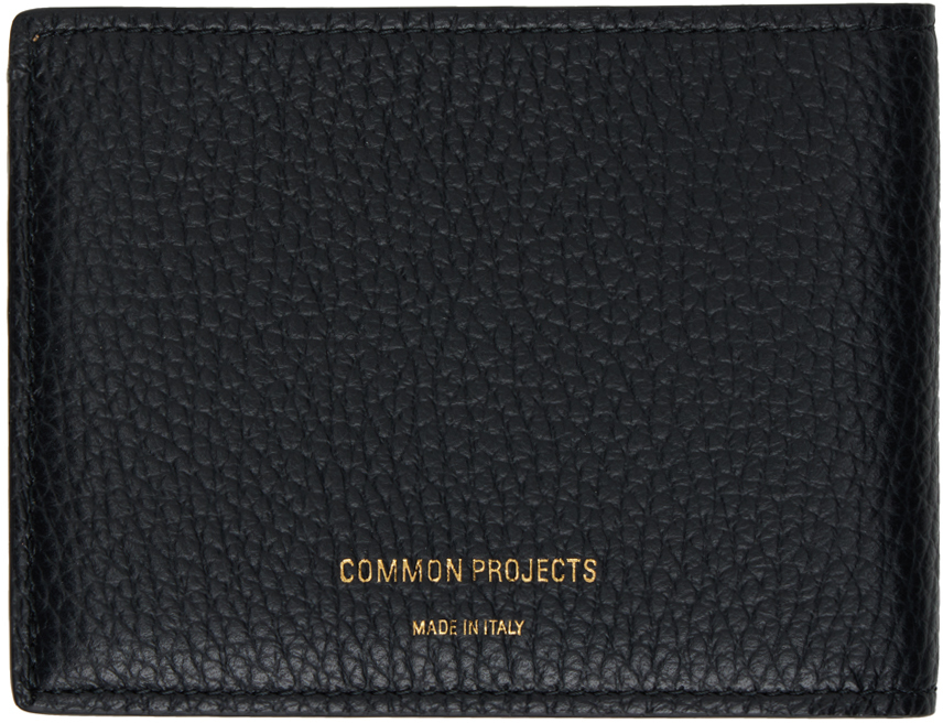 Shop Common Projects Black Standard Wallet In 7001 Black Textured