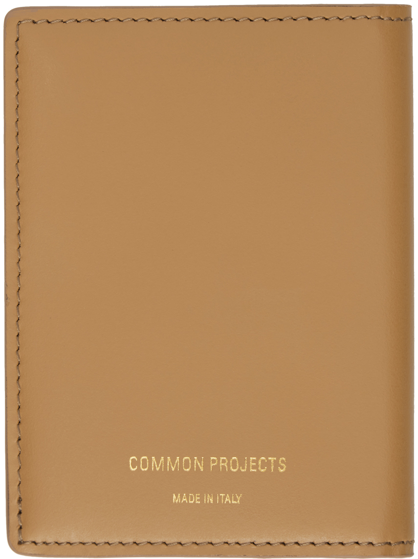 Shop Common Projects Tan Card Holder Wallet In 1302 Tan