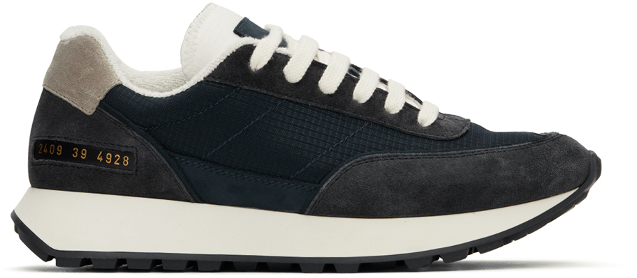 Common Projects Navy & Black Track Classic Sneakers
