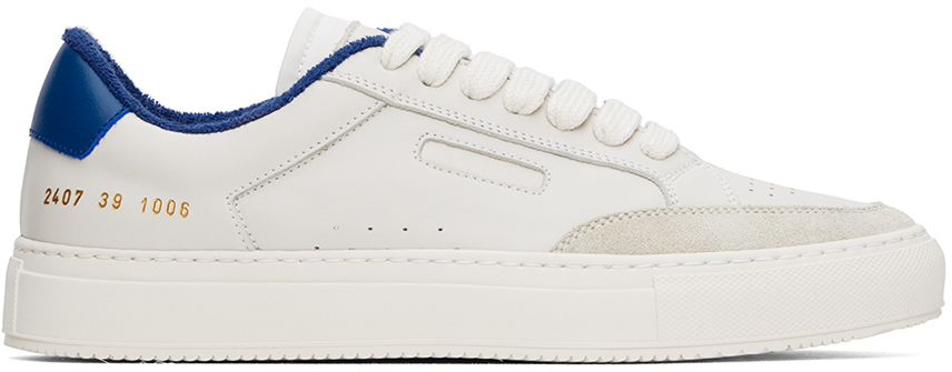 Off-White & Blue Tennis Pro Sneakers