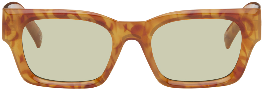Le Specs Orange & Tan Shmood Sunglasses In 2452310