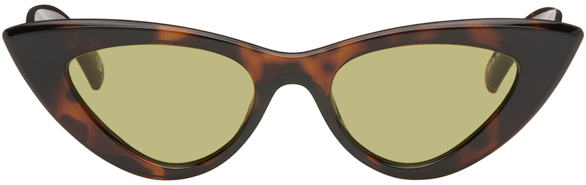 Shop Le Specs Tortoiseshell Hypnosis Sunglasses In 2452326