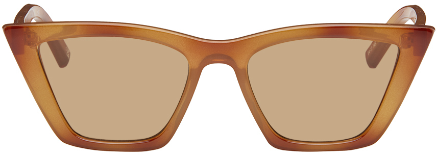 Shop Le Specs Tortoiseshell Velodrome Sunglasses In Lsp2352219