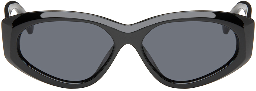 Shop Le Specs Black Under Wraps Sunglasses In Lsp2352222