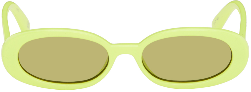 Shop Le Specs Yellow Outta Love Sunglasses In Lsp2352223