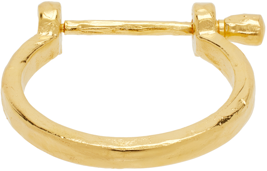 Gold 'The Armour Unlocked Screw' Bracelet