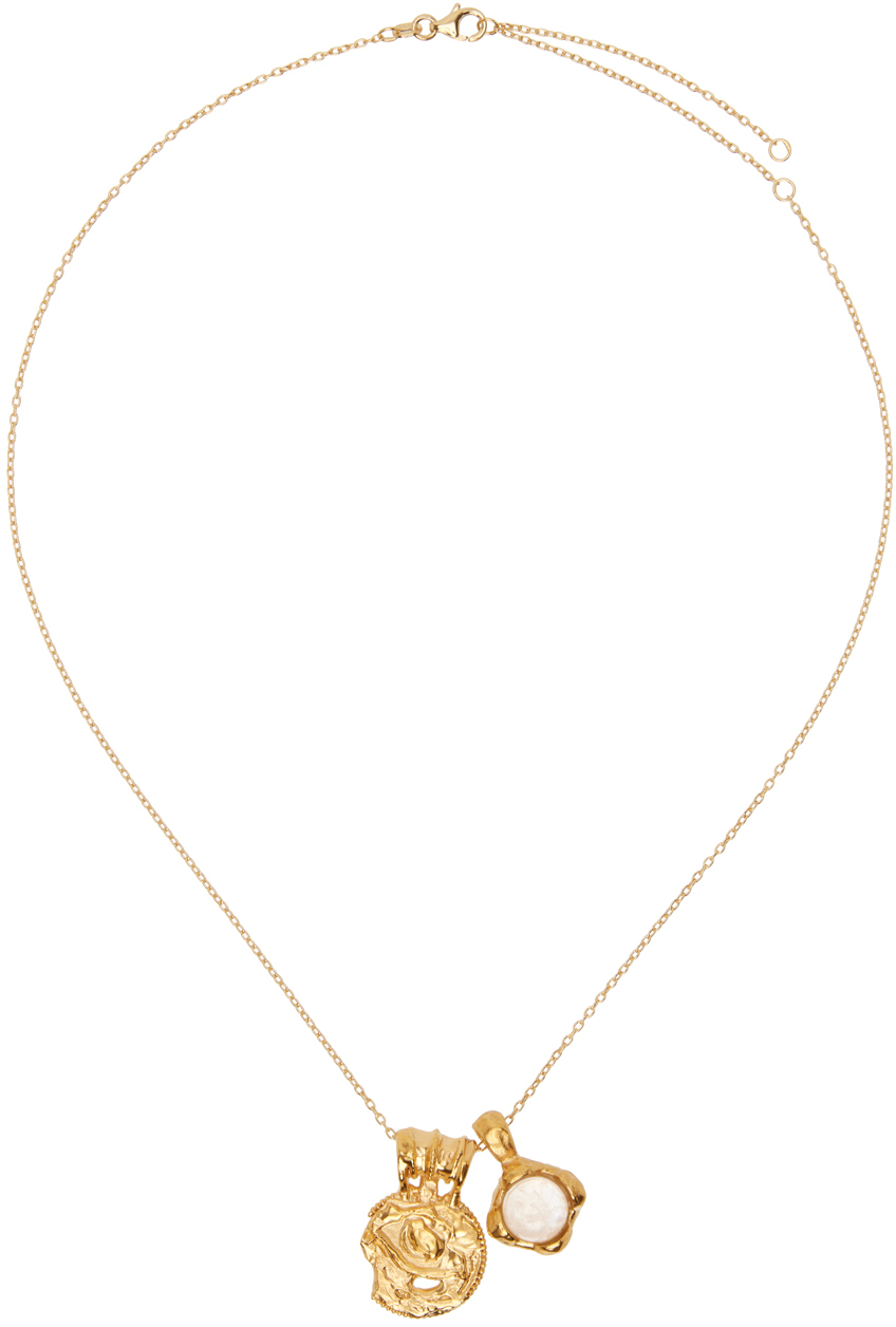 Gold 'The Gaze Of The Moon' Necklace