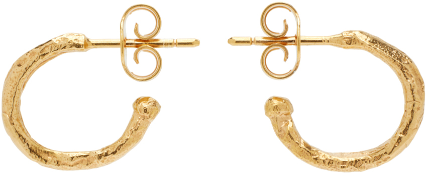 Alighieri Gold The Morning Hour Hoop Earrings SSENSE Canada