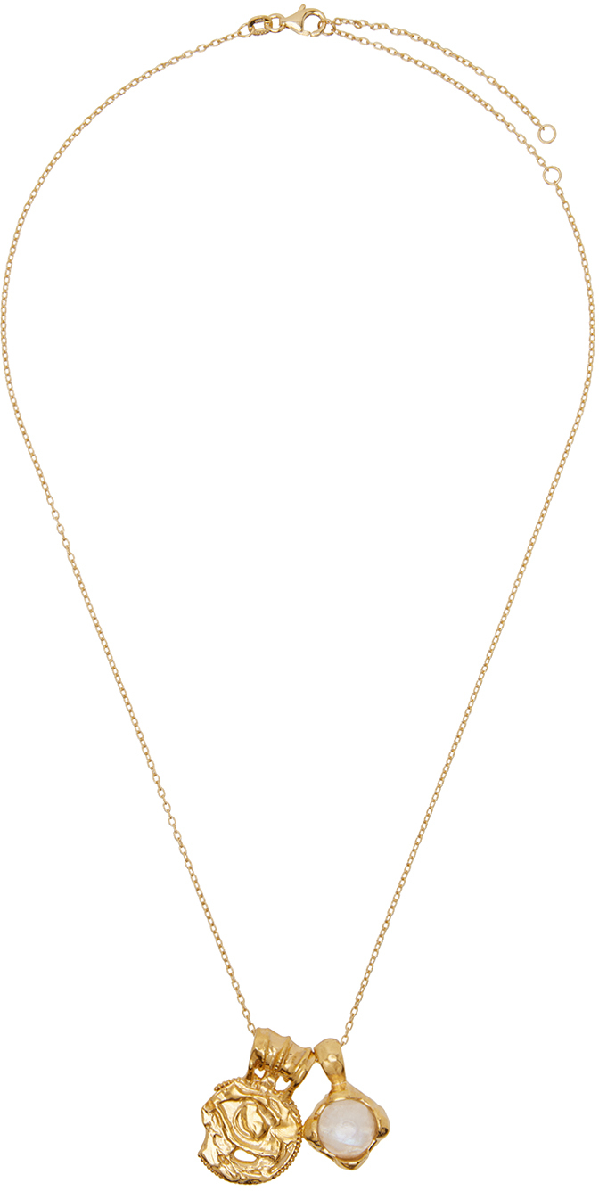 Alighieri Gold 'the Gaze Of The Moon' Necklace In 24 Gold