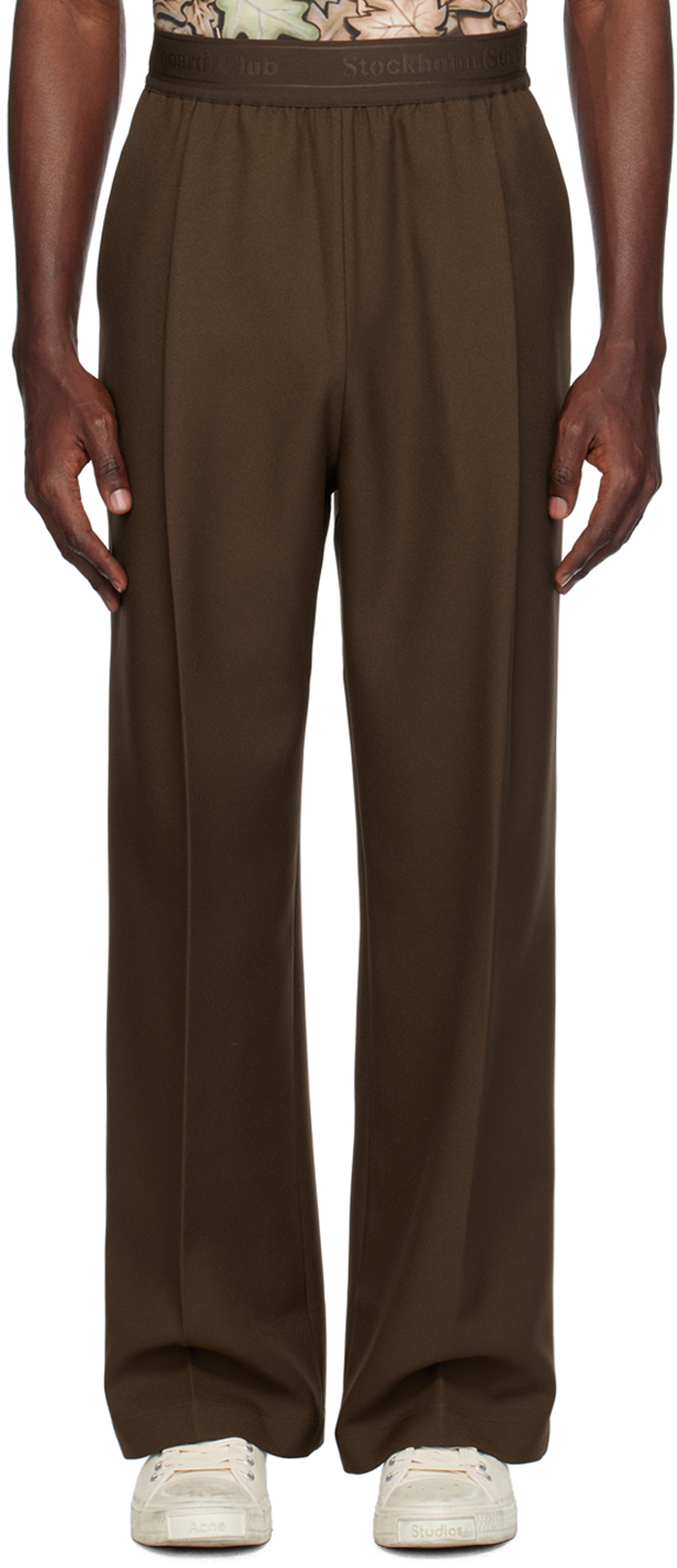 Stockholm Surfboard Club Brown Relaxed-fit Trousers