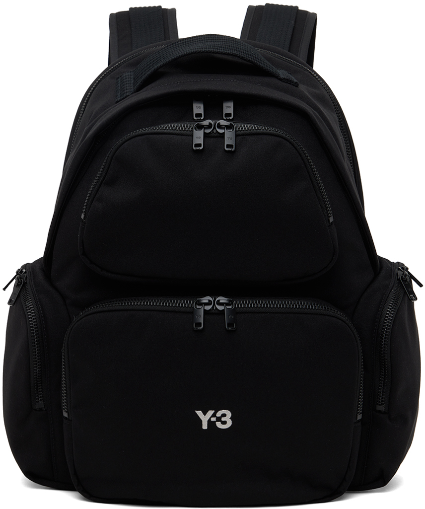 Black canvas backpack by y 3 on sale