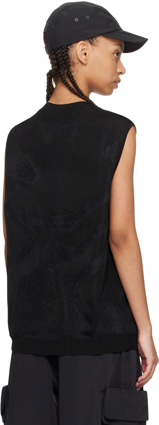 Y-3 Black Jacquard Vest In Black