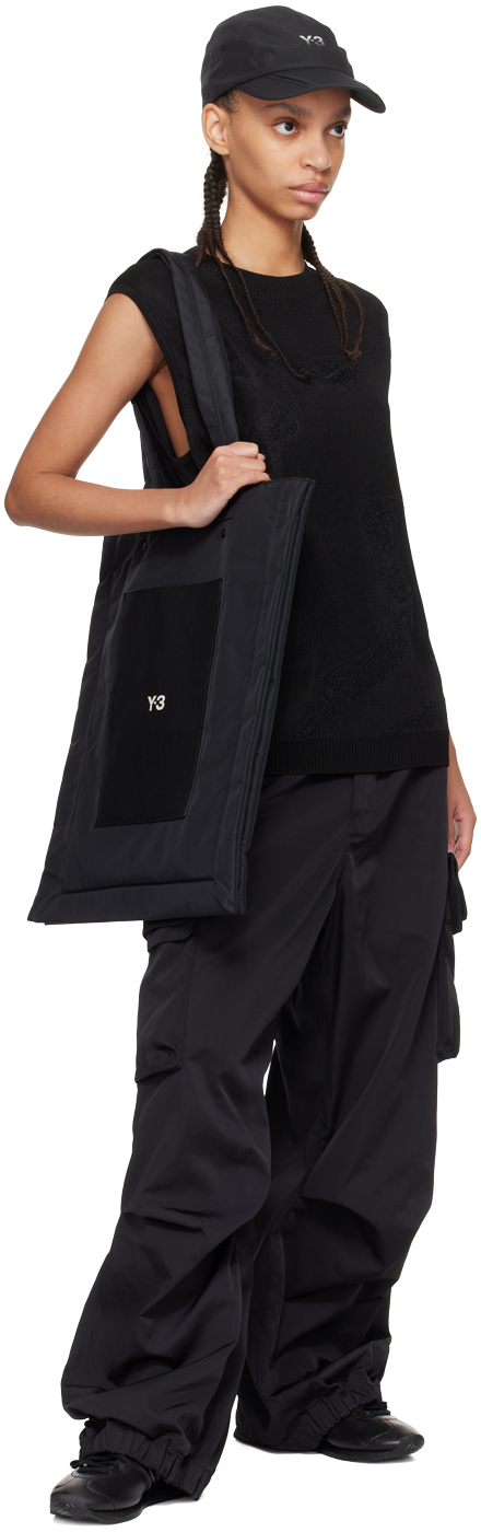 Y-3 Black Jacquard Vest In Black