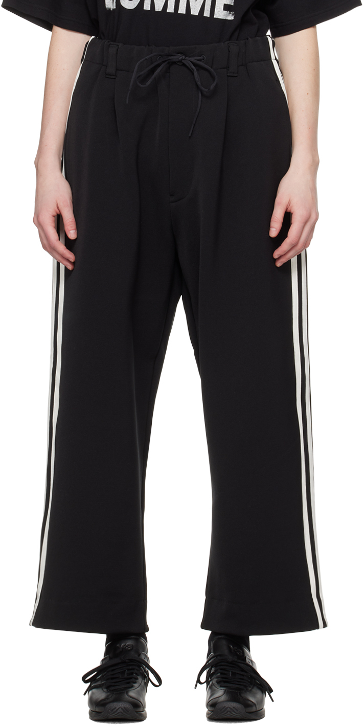 Y-3: Black 3-Stripes Track Pants | SSENSE