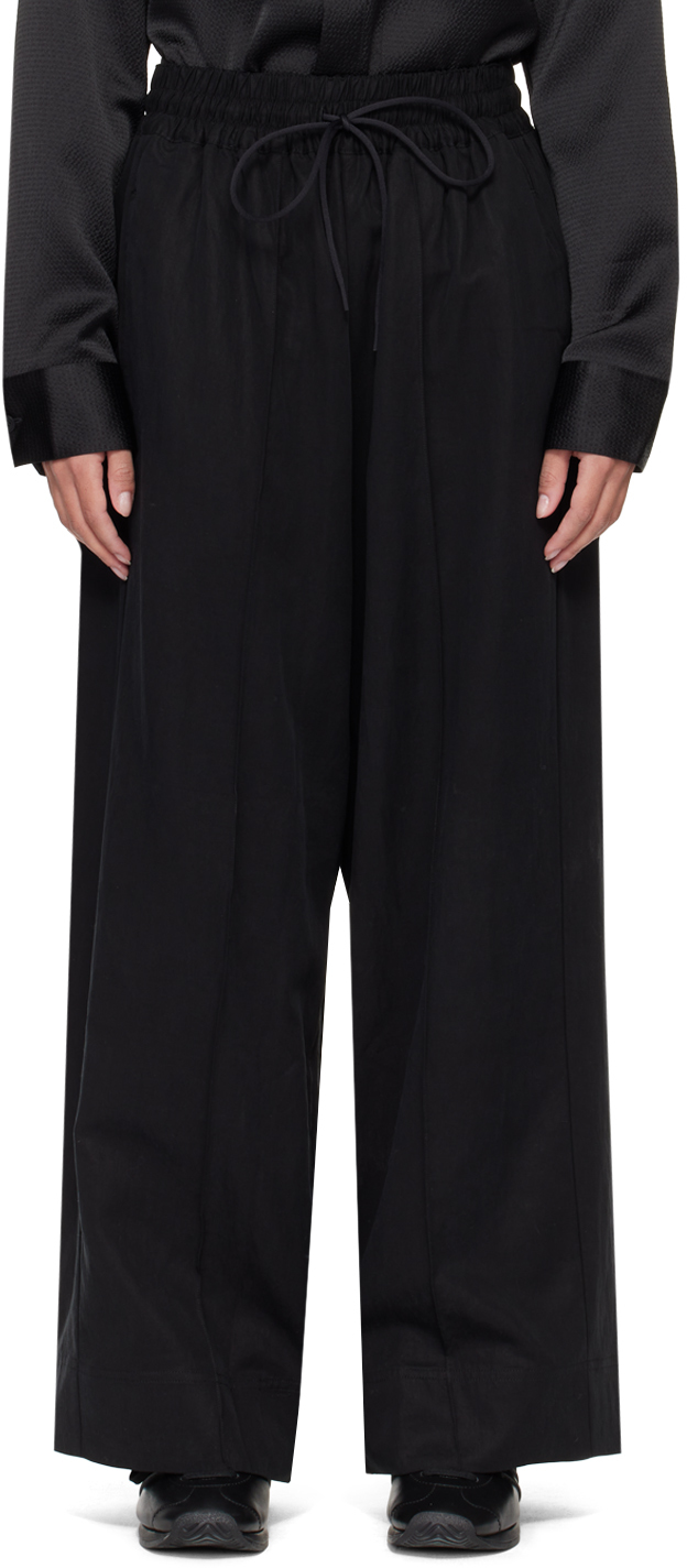 Shop Y-3 Black Drawstring Trousers