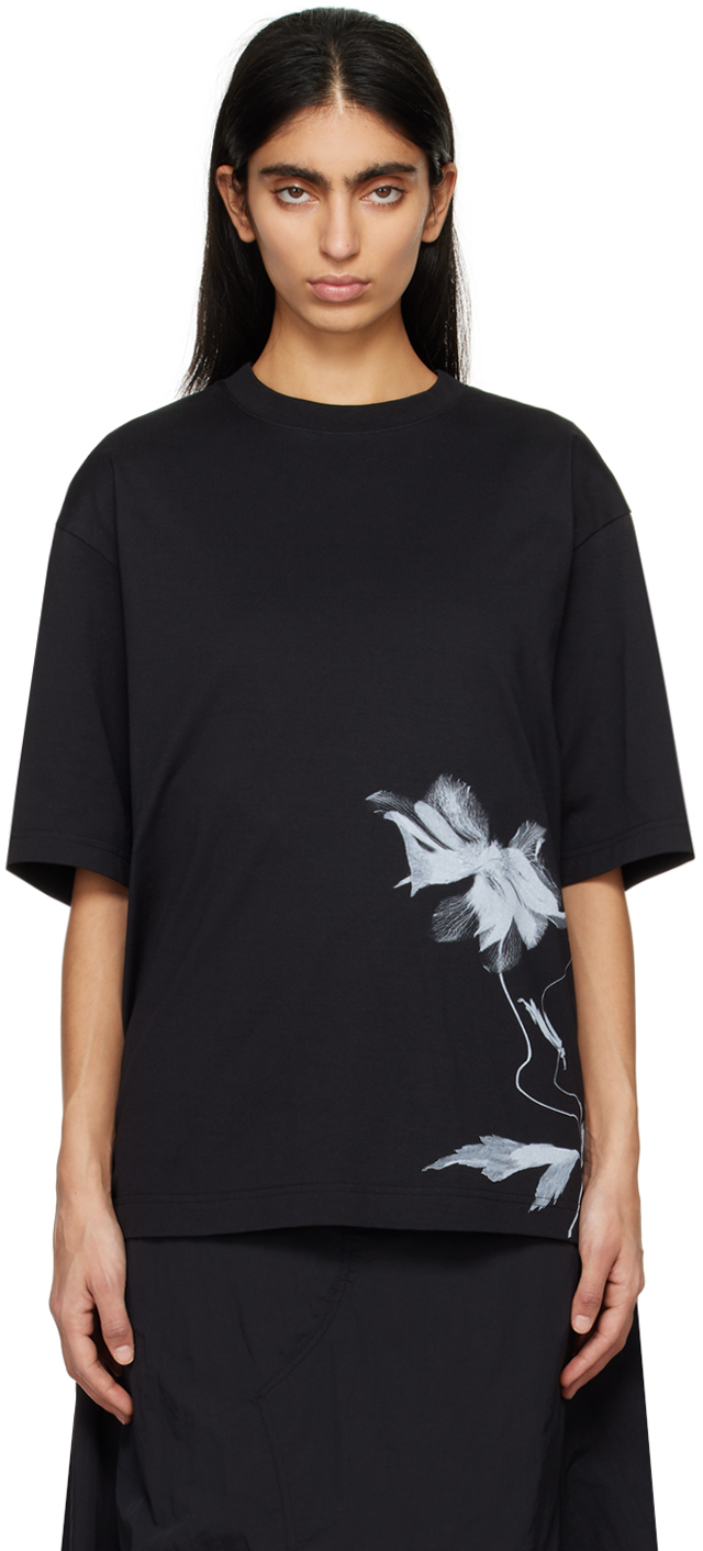 Shop Y-3 Black Graphic T-shirt
