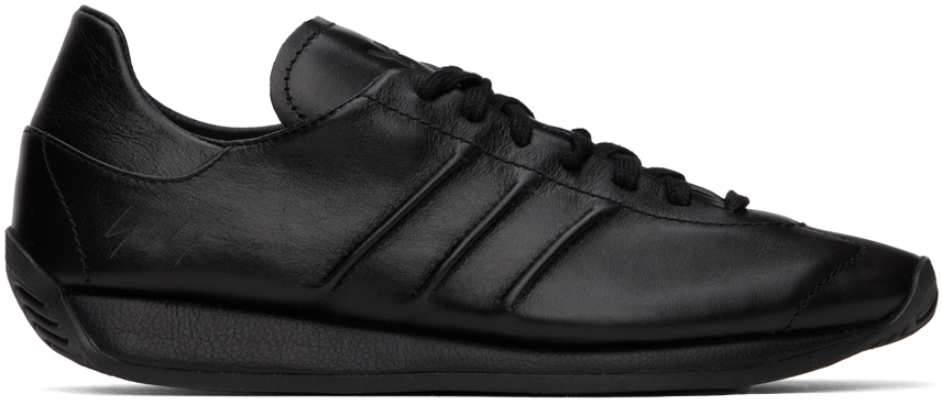 Y-3 Black Country Sneakers In Black/black/black