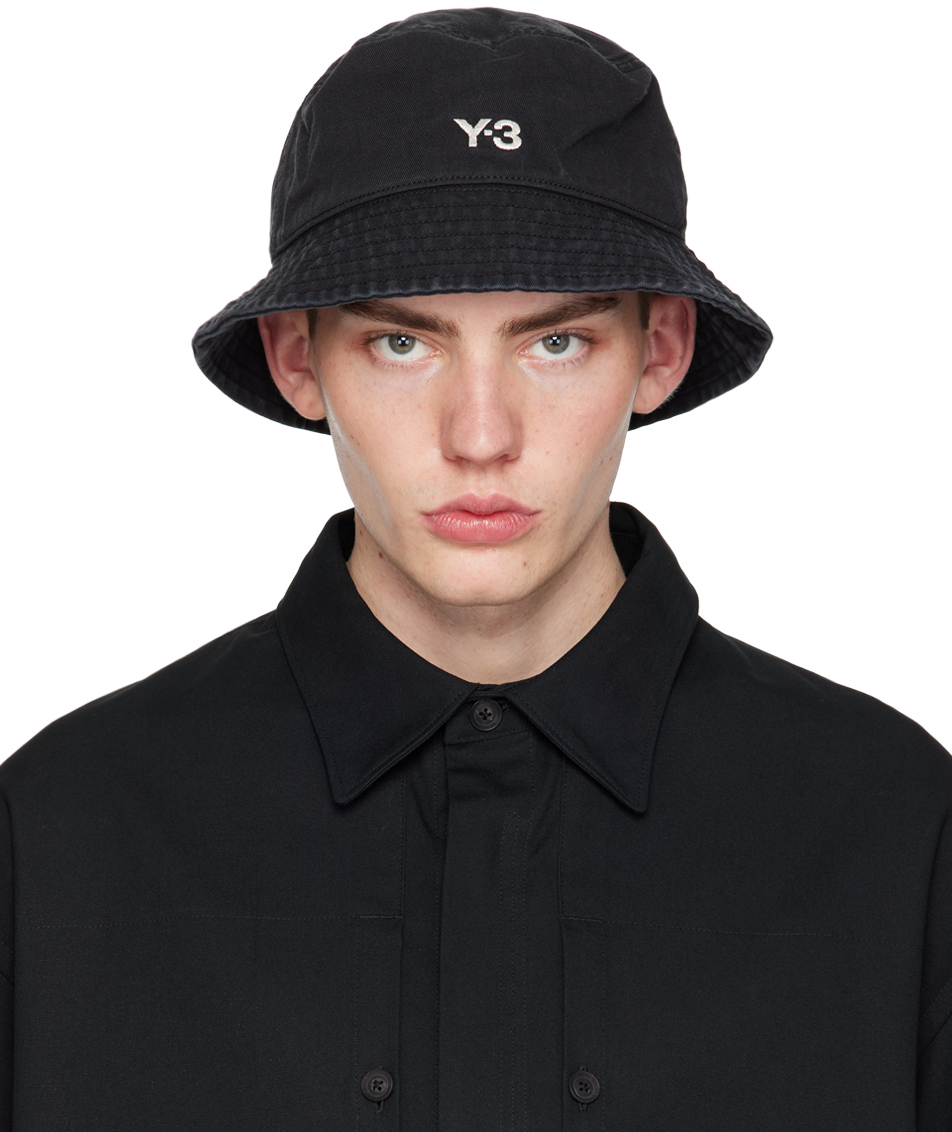 Y-3: Black Denim Bucket Hat | SSENSE