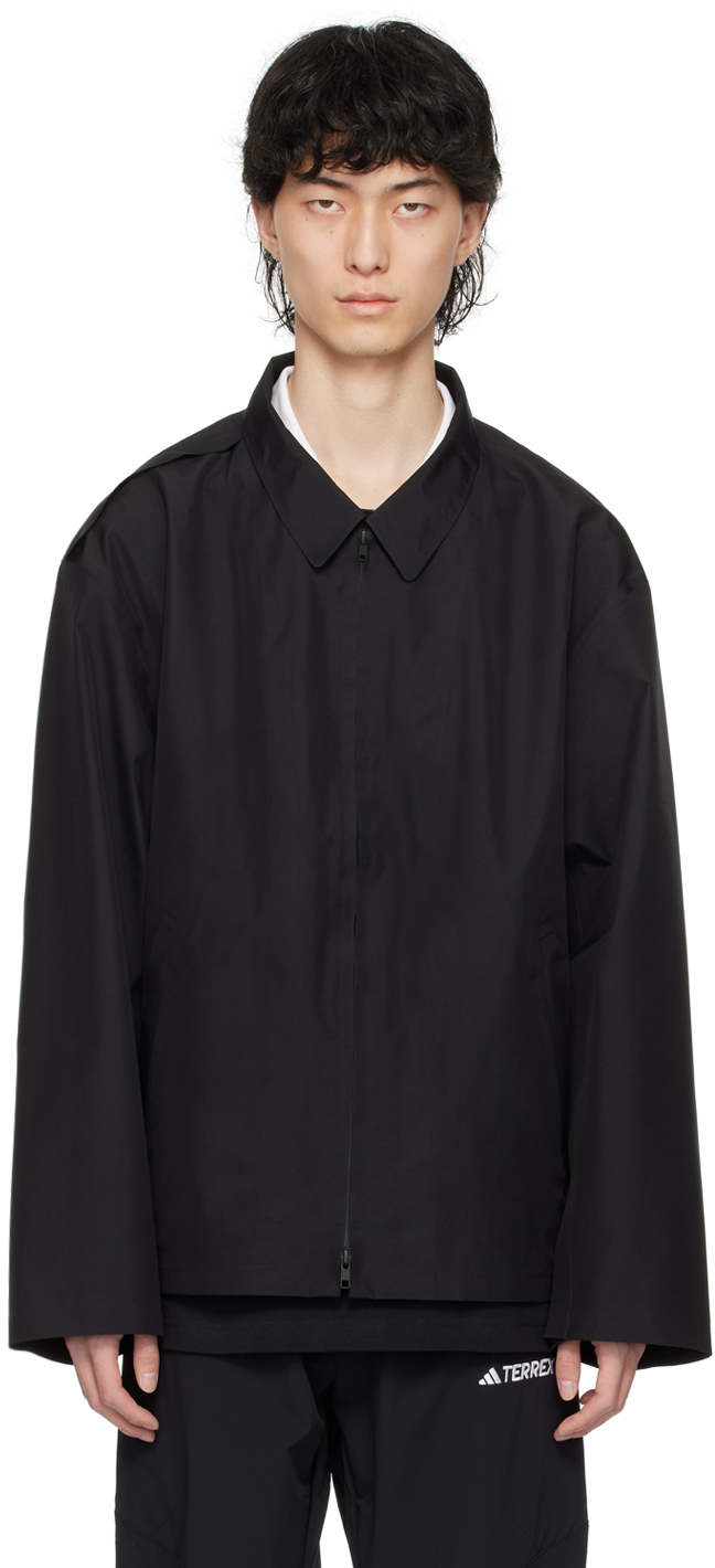 Black Atelier Spread Collar Jacket by Y-3 on Sale