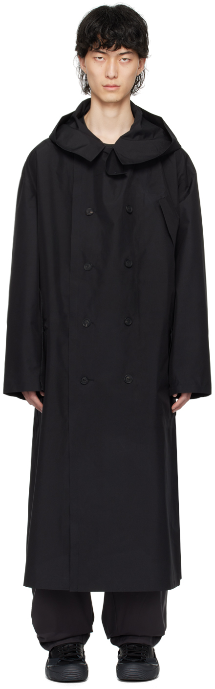 Black Atelier Bonded Trench Coat by Y-3 on Sale