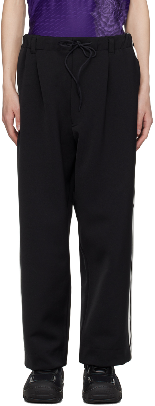 Shop Y-3 Black 3 Stripes Sweatpants In Black/off White