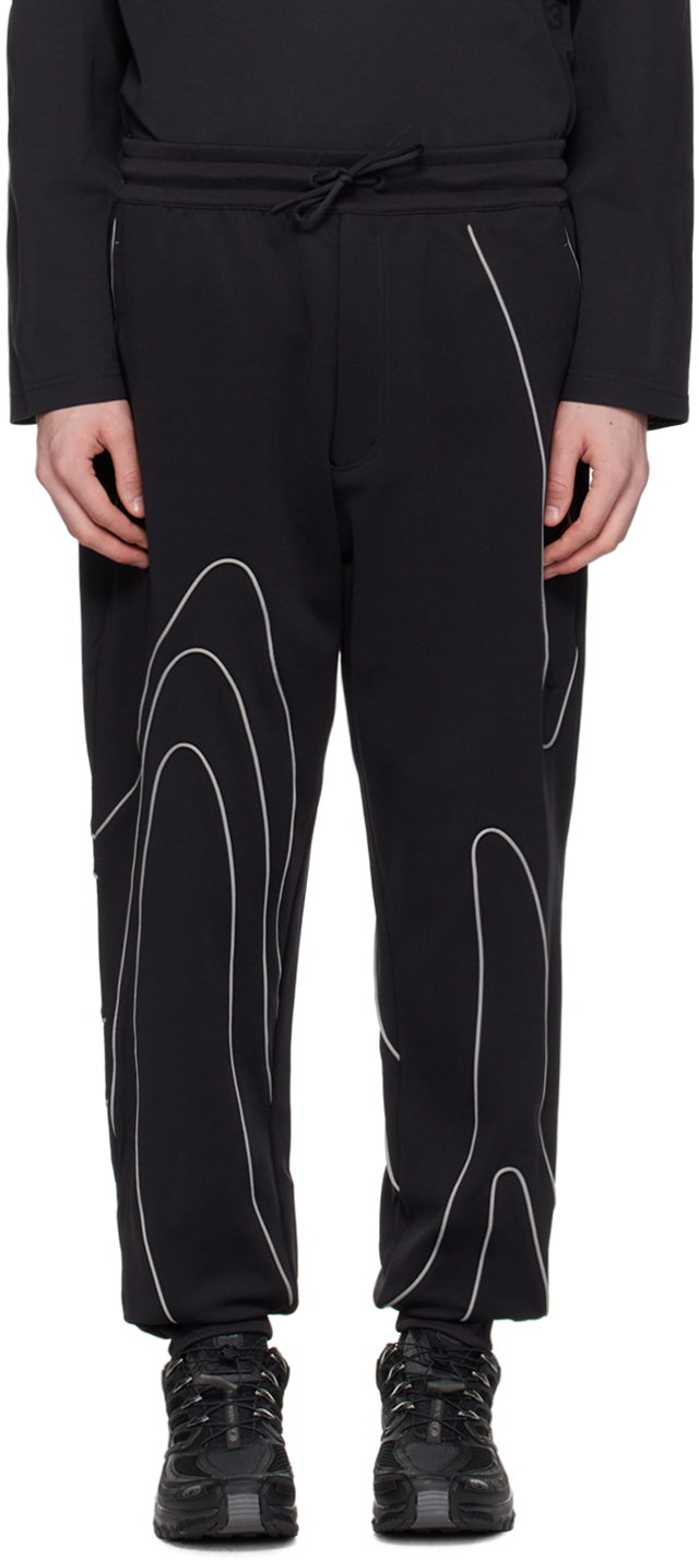 Black Piped Track Pants