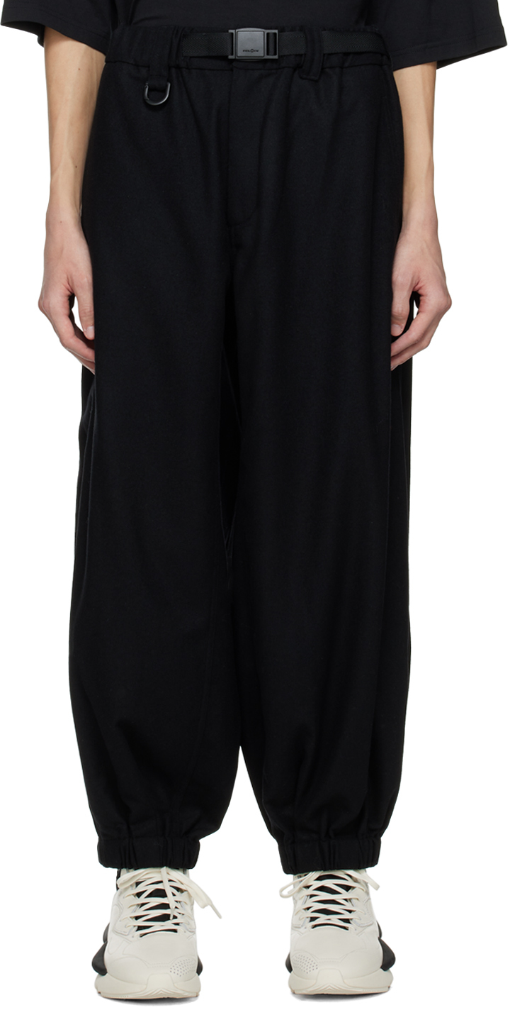 Y-3: Black Wide CG Trousers | SSENSE Canada