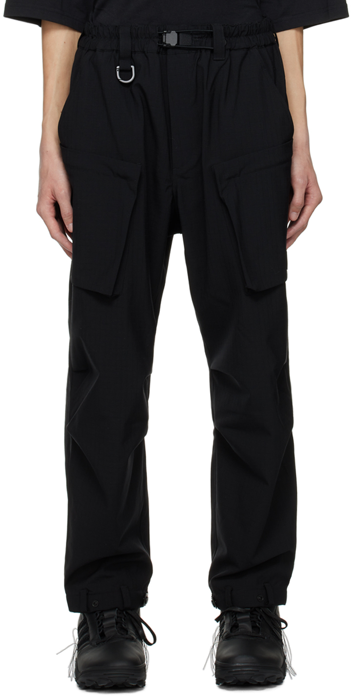 Y-3 Black Bellows Pockets Cargo Trousers