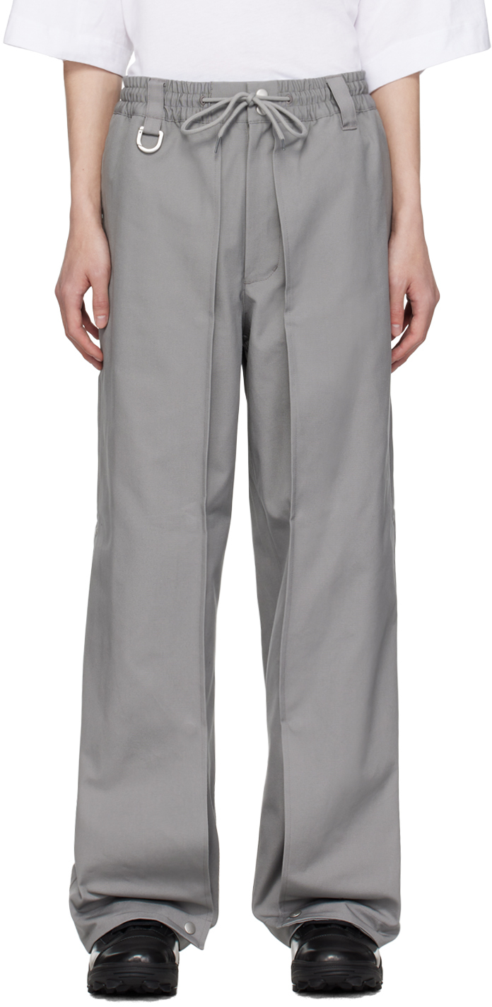 Shop Y-3 Gray Workwear Trousers In Ch Solid Grey