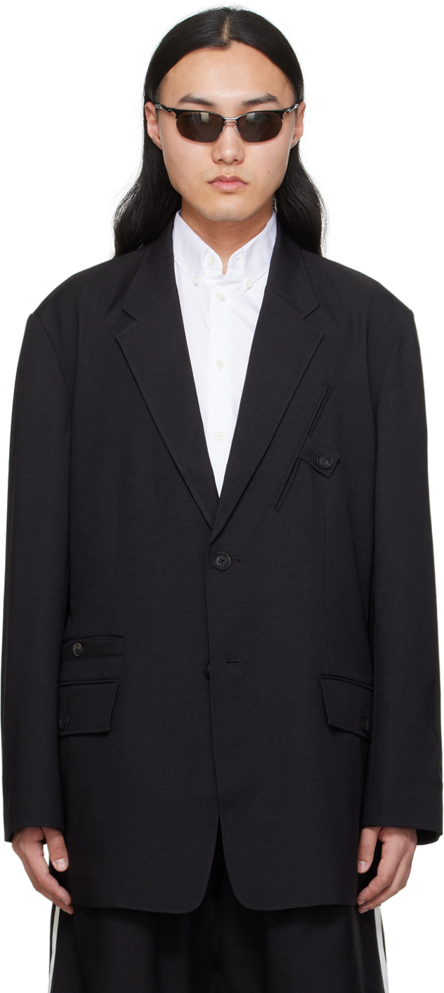 Black Tailored Blazer by Y-3 on Sale