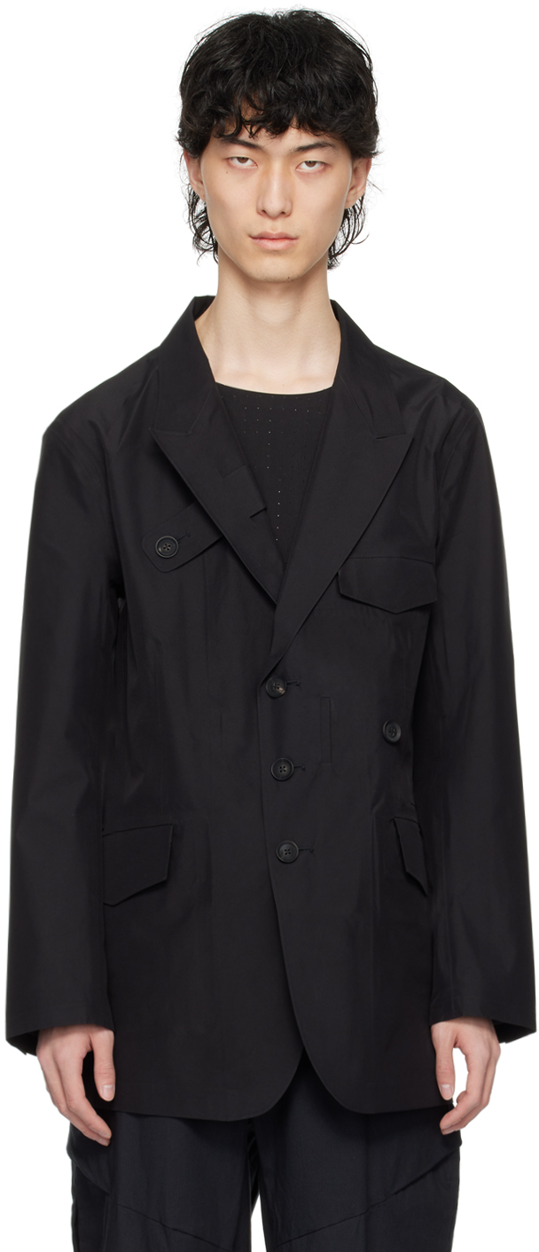 Y-3: Black Atelier Double-Breasted Blazer | SSENSE