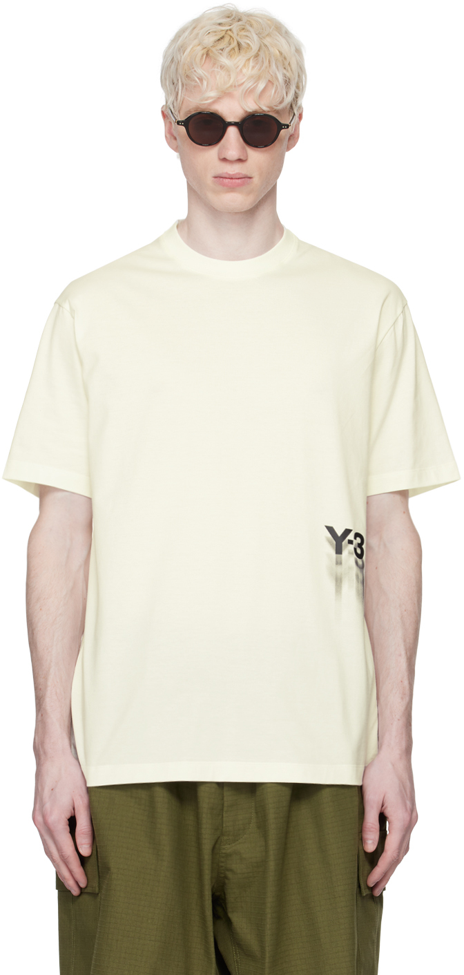 Y-3 Off-white Graphic T-shirt In Beige