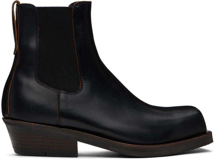Shop After Pray Black Leather Chelsea Boots