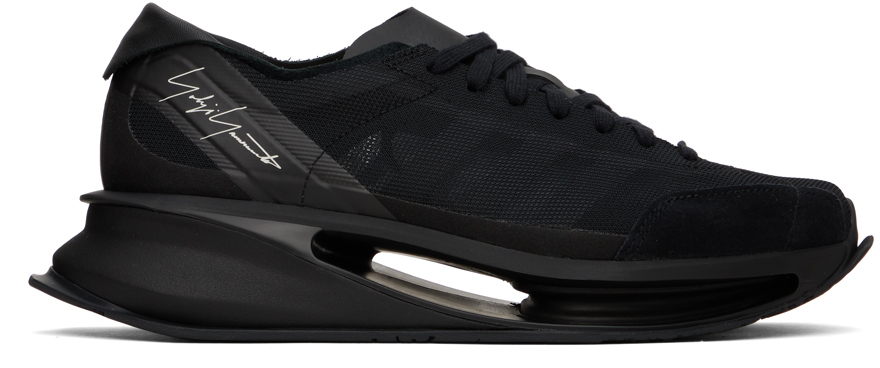 Shop Y-3 Black S-gendo-run Sneakers In Black/black/black