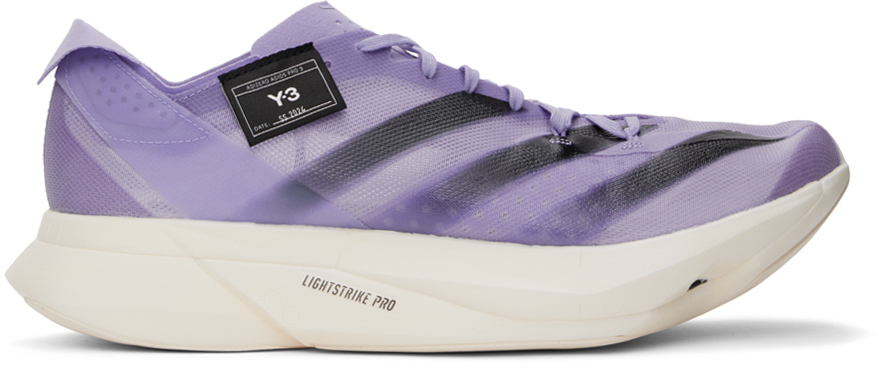 Shop Y-3 Purple Adios Pro 3.0 Sneakers In Dust Purple/dust Pur