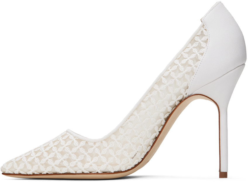 Manolo Blahnik White Bbla Heels In 976h Ywov