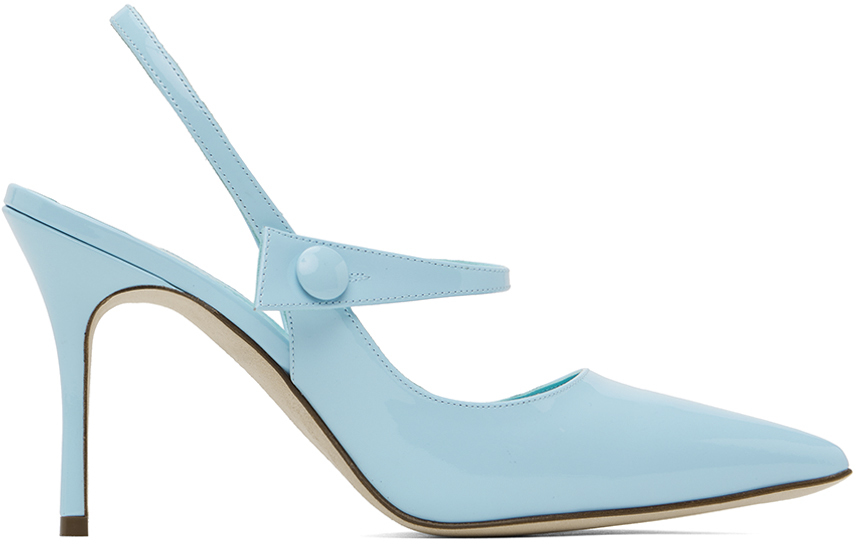 Escarpins Manolo Blahnik BOTTANA BB Satin Violet - Taille 41 - Neufs Avec Boîte