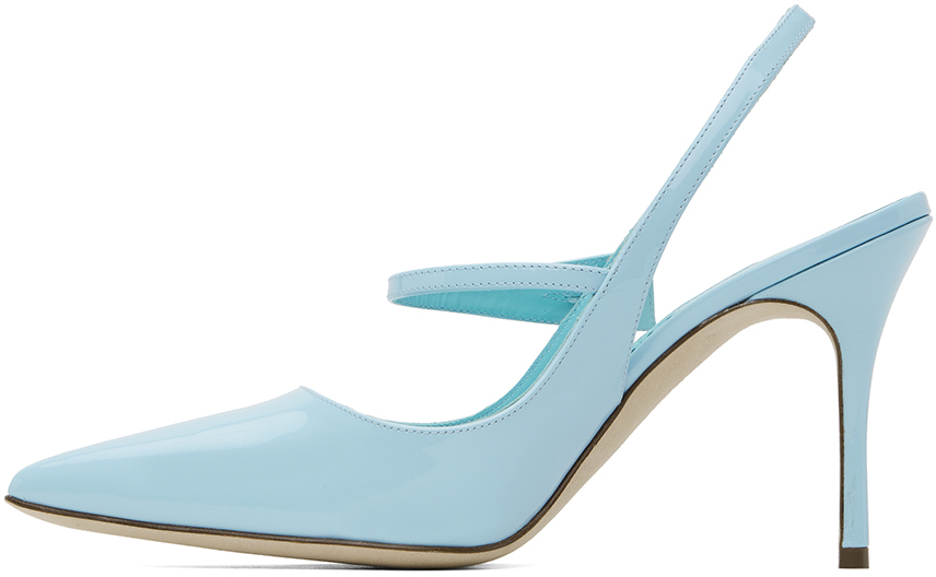 Manolo Blahnik Blue Didion Heels In 4542 Lblu